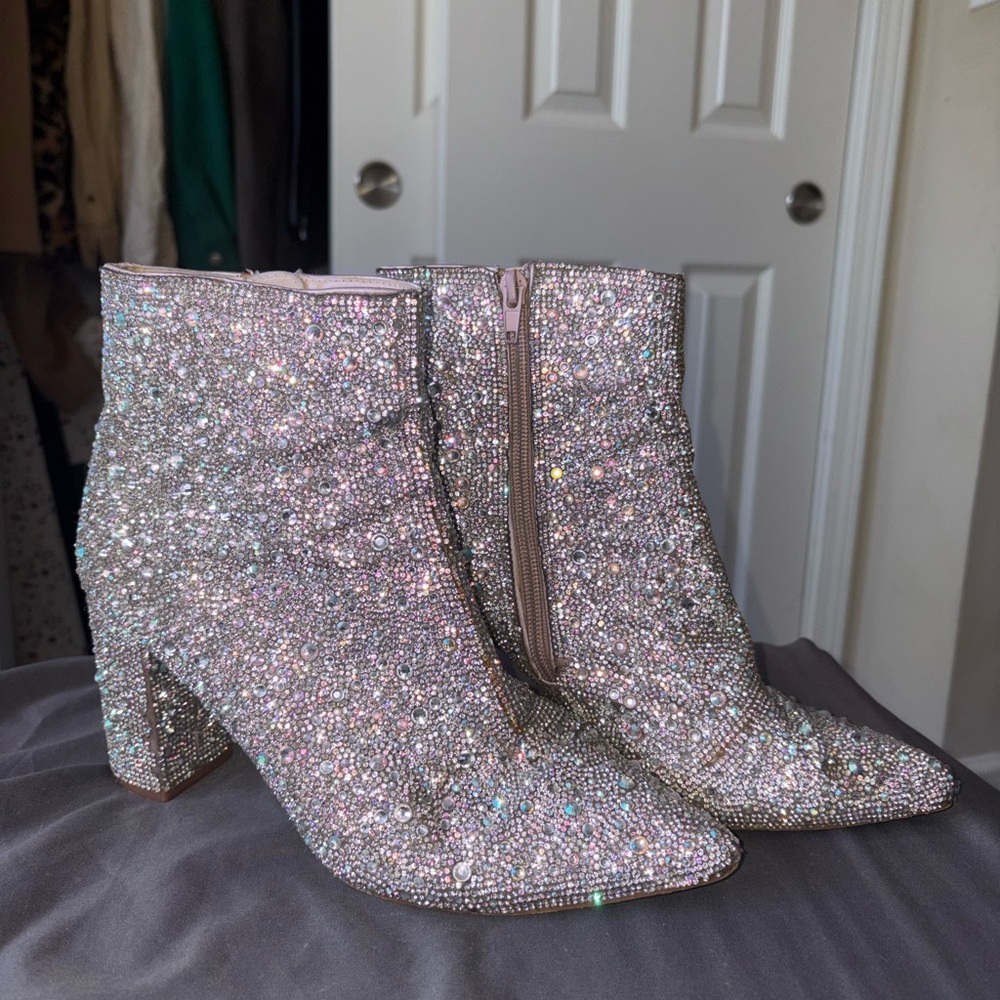 Betsey Johnson Cady Rhinestone Boots